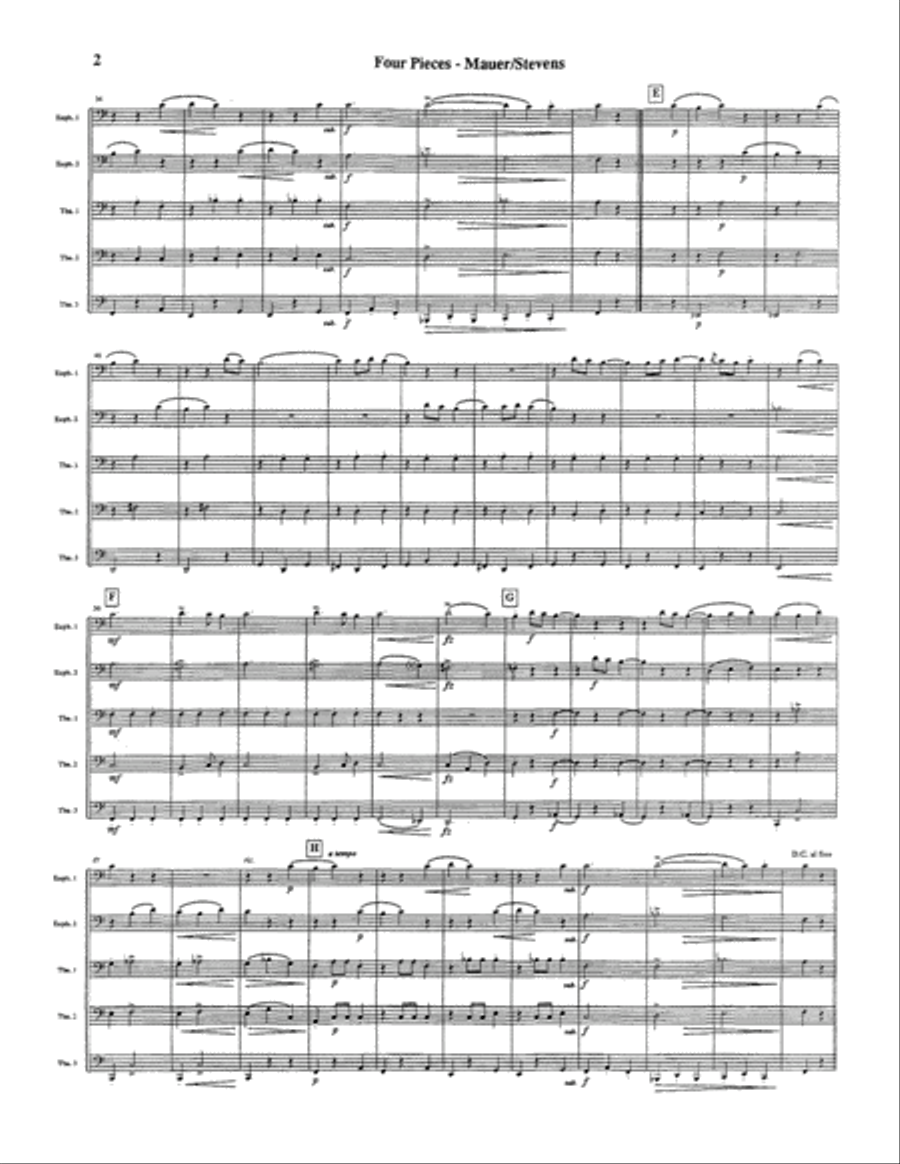 Four Pieces Tuba scores gallery preview page 3