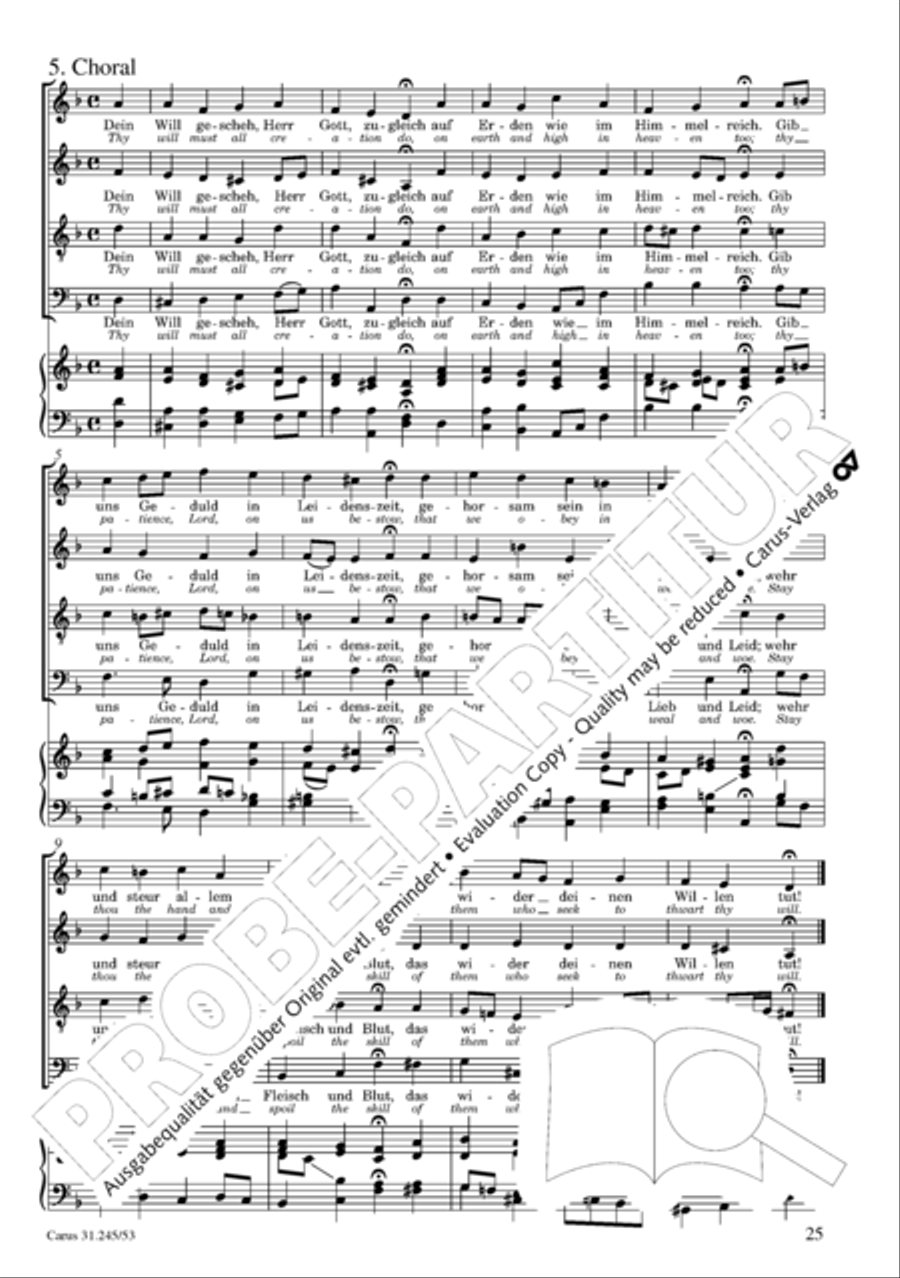St. John Passion (Johannes-Passion) 4-Part scores gallery preview page 26