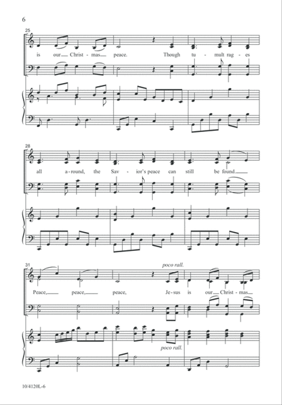 Jesus Is Our Christmas Peace 4-Part scores gallery preview page 6