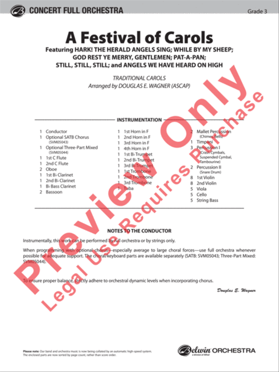 A Festival of Carols Full Orchestra scores gallery preview page 2