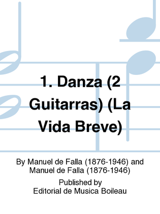 Book cover for 1. Danza (2 Guitarras) (La Vida Breve)