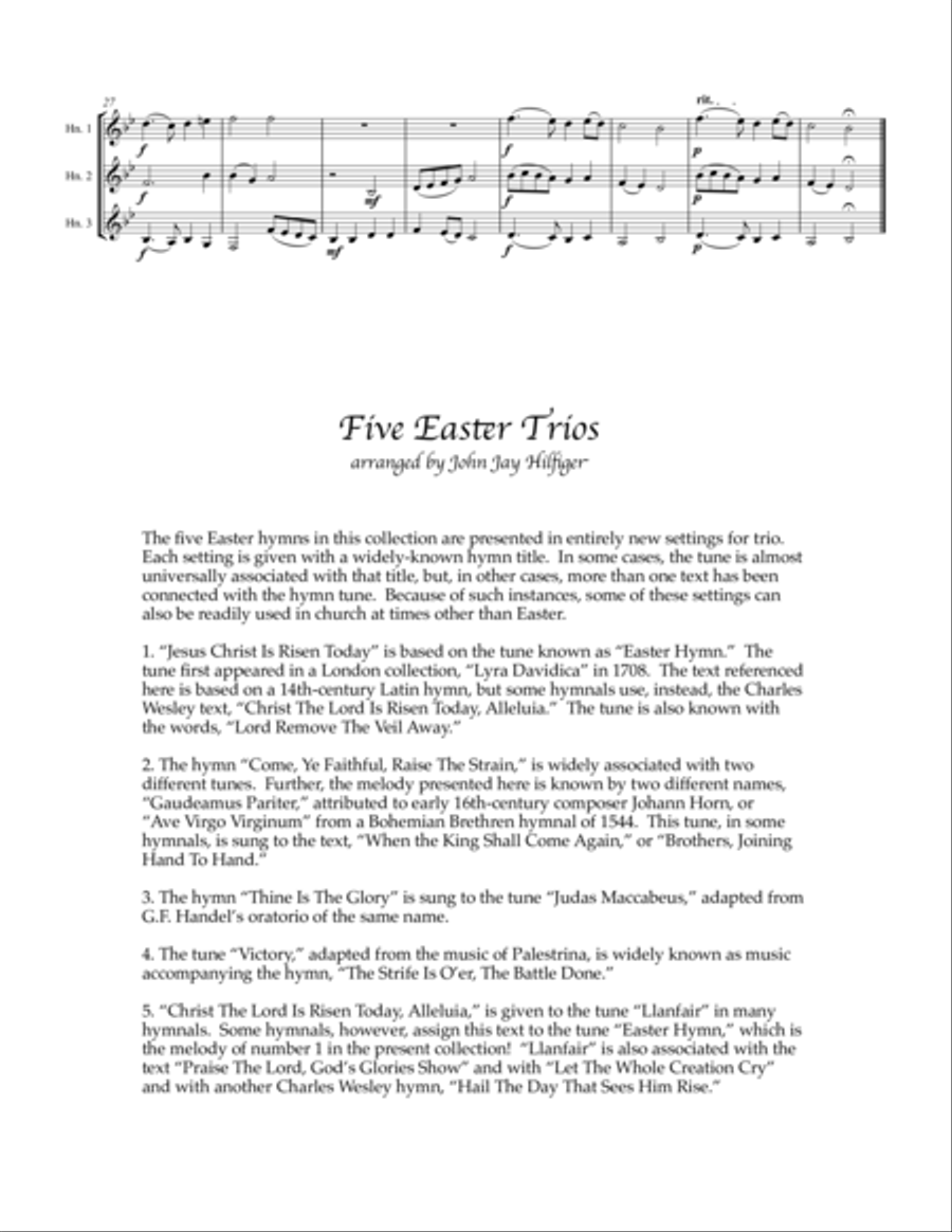 5 Easter Trios Woodwind Trio scores gallery preview page 5