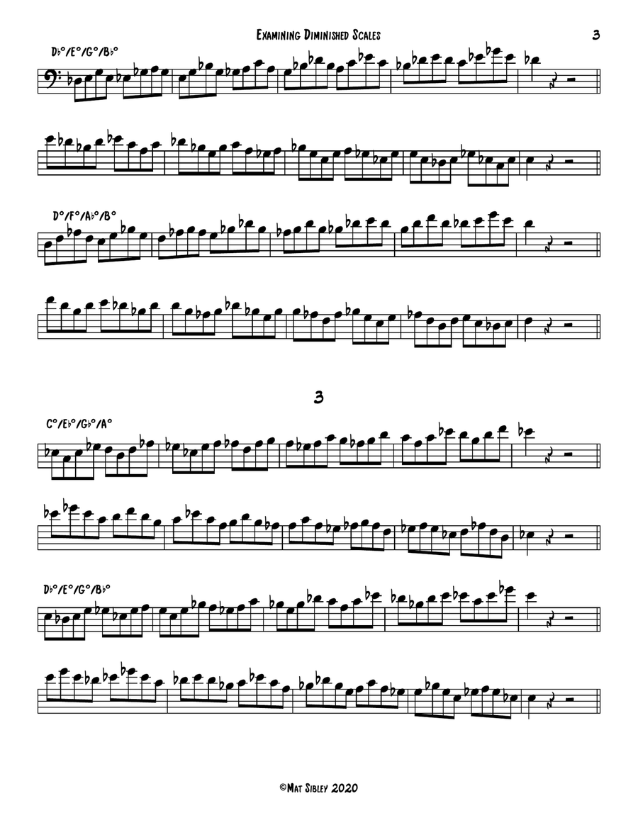 Exercises for Developing Jazz Improvisation Vol II Bass Clef Version Large Ensemble scores gallery preview page 4