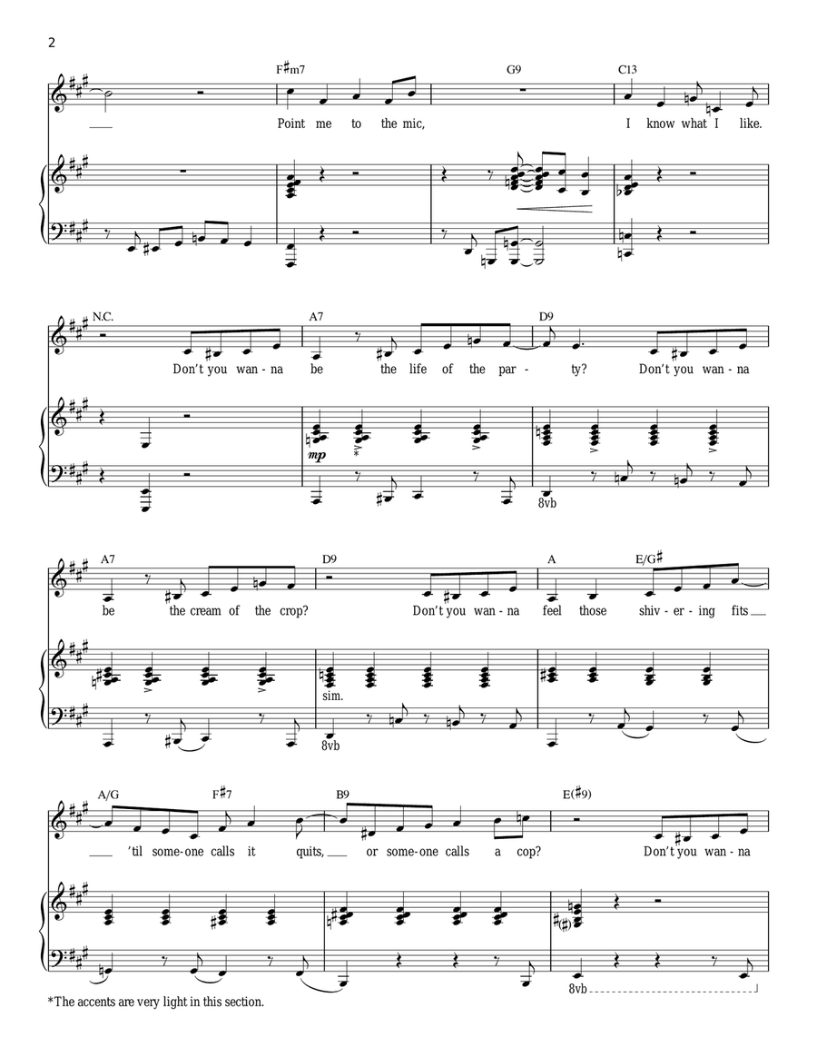 The Life Of The Party Piano, Vocal scores gallery preview page 2