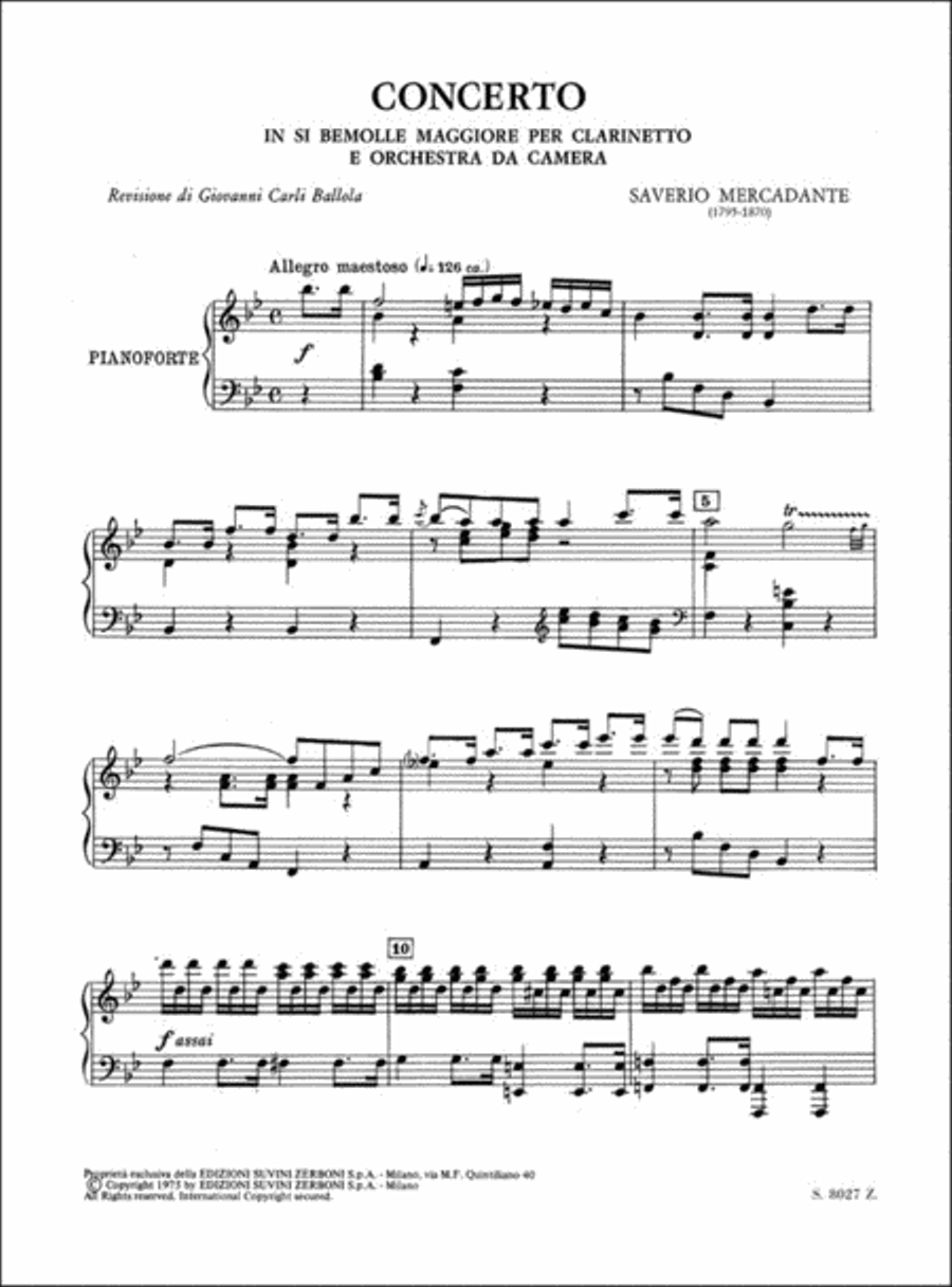 Concerto B-flat major Op.101 Clarinet Solo scores gallery preview page 2