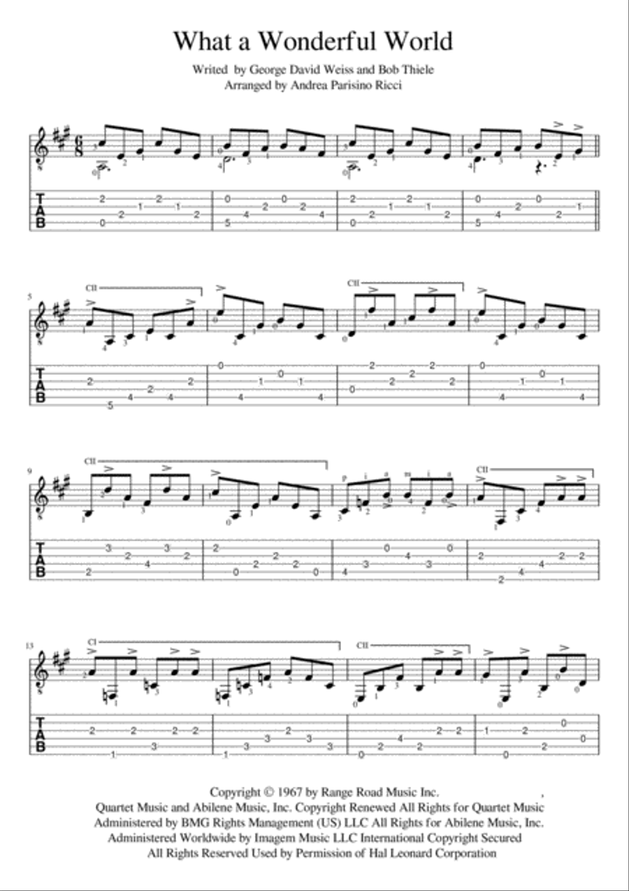 What A Wonderful World What A Wonderful World Electric Guitar scores gallery preview page 2
