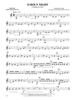 O Holy Night (Cantique de Noel): (wp) B-flat Tuba T.C.