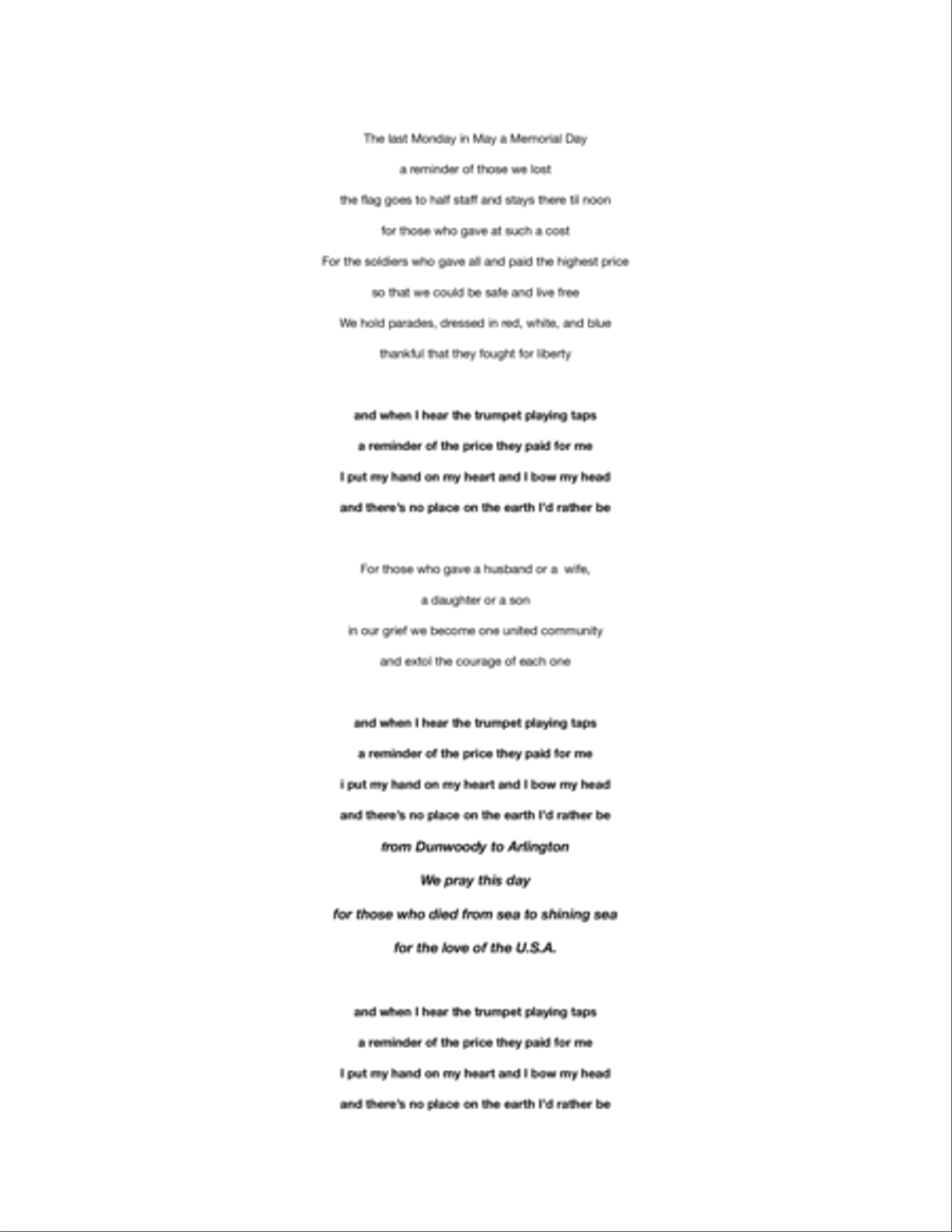 Memorial Day, for voice with piano accompaniment Voice Solo scores gallery preview page 2