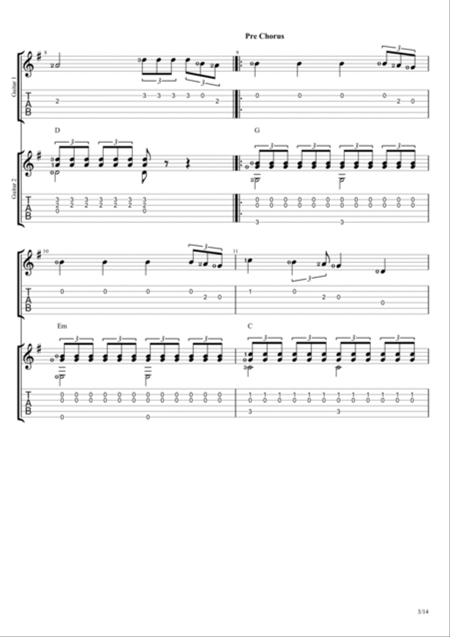 Perfect Electric Guitar scores gallery preview page 3