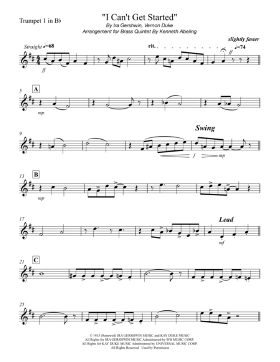 I Can't Get Started Brass Ensemble scores gallery preview page 6