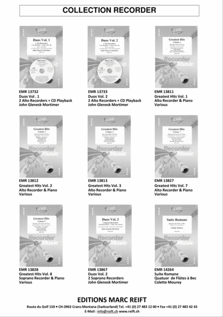 40 Greatest Classic Hits Vol. 4 Tenor Recorder scores gallery preview page 13