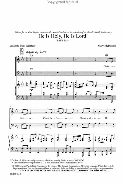 He Is Holy, He Is Lord! image number null