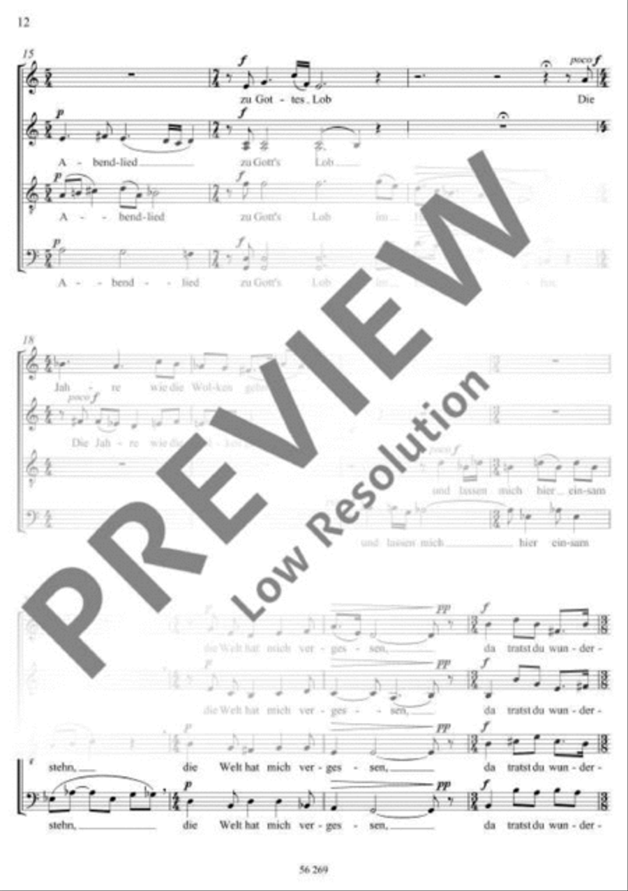Sechs Eichendorff-Gesänge Mixed Choir scores gallery preview page 13