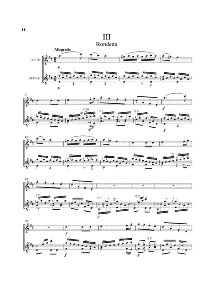 Flute Quartet in D Major, K. 285 for Flute and Guitar