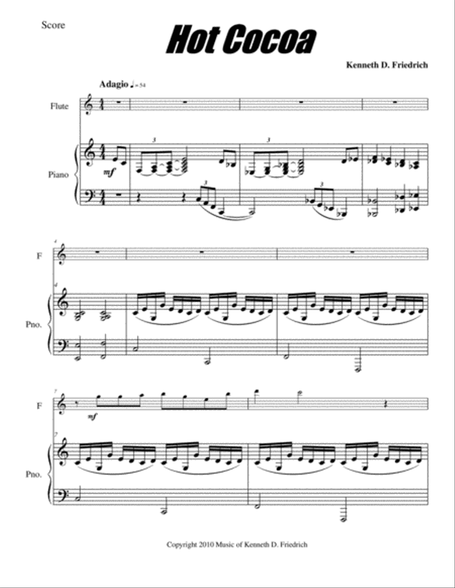 Hot Cocoa Flute Solo scores gallery preview page 1