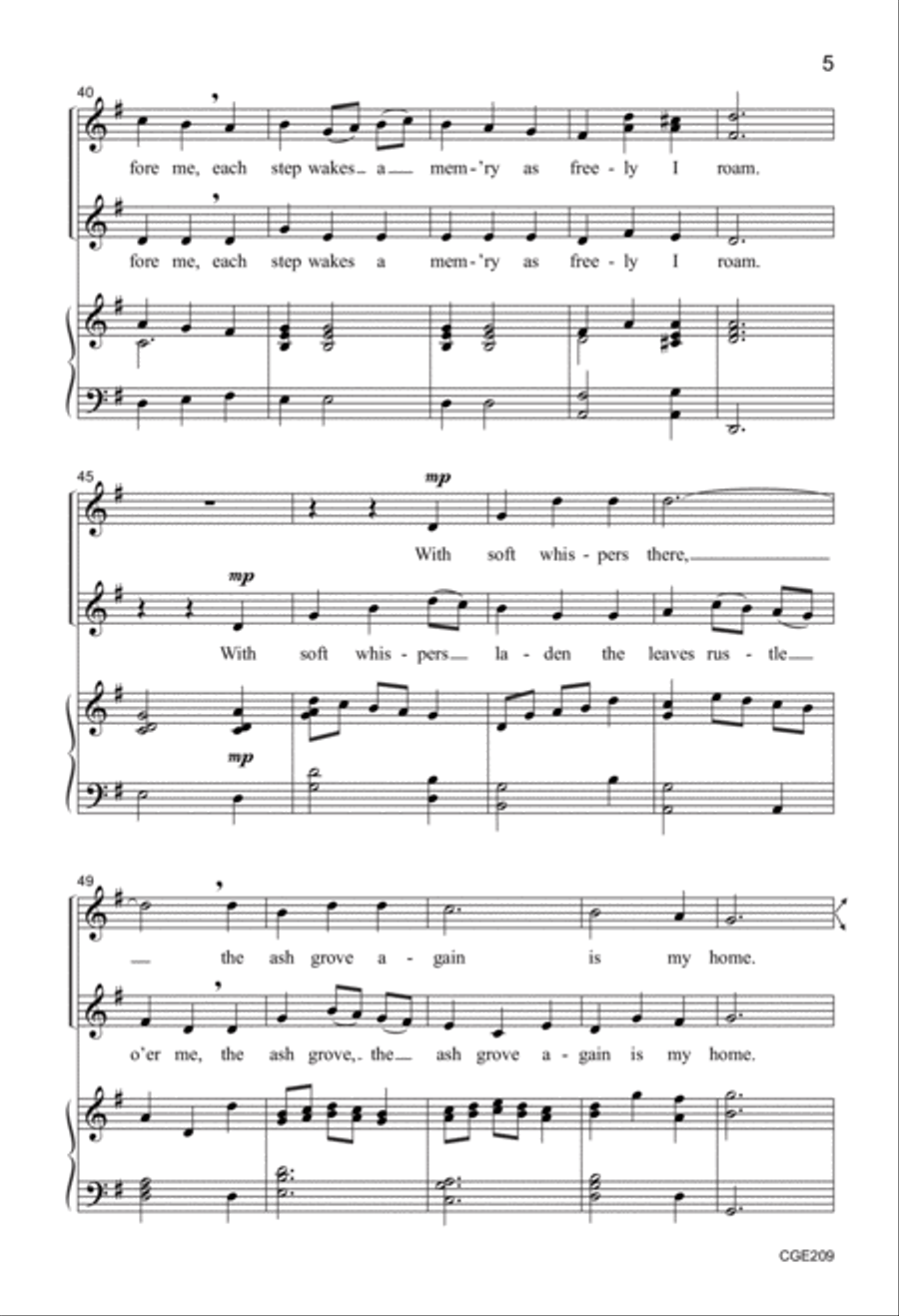 The Ash Grove (SSA) The Ash Grove (SSA) SSA scores gallery preview page 5