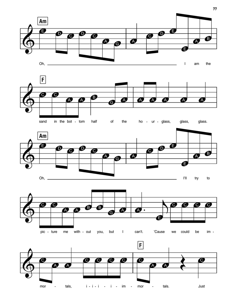 Immortals (from Big Hero 6) Easy Piano scores gallery preview page 2