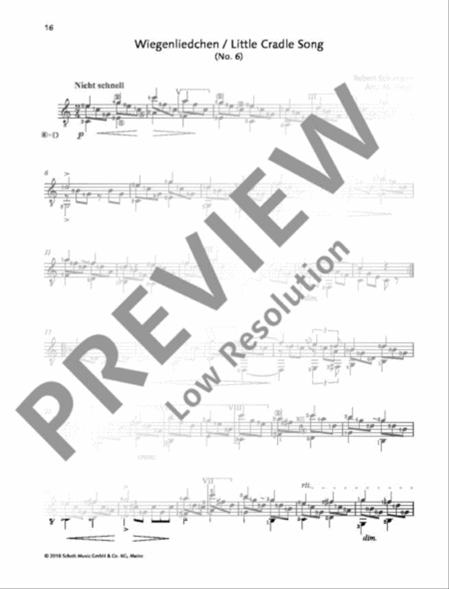 Schumann for Guitar Classical Guitar scores gallery preview page 17