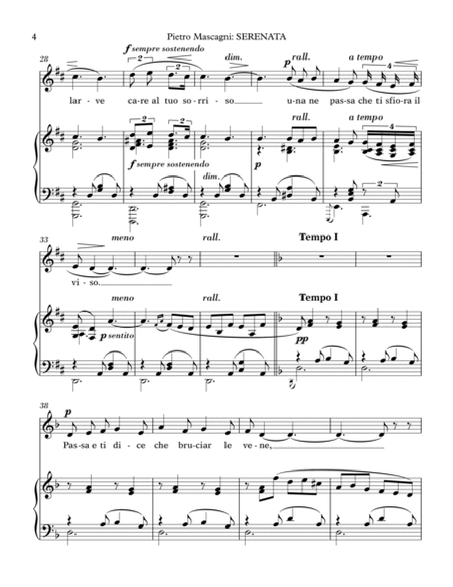 Mascagni: Serenata (transposed to d minor)