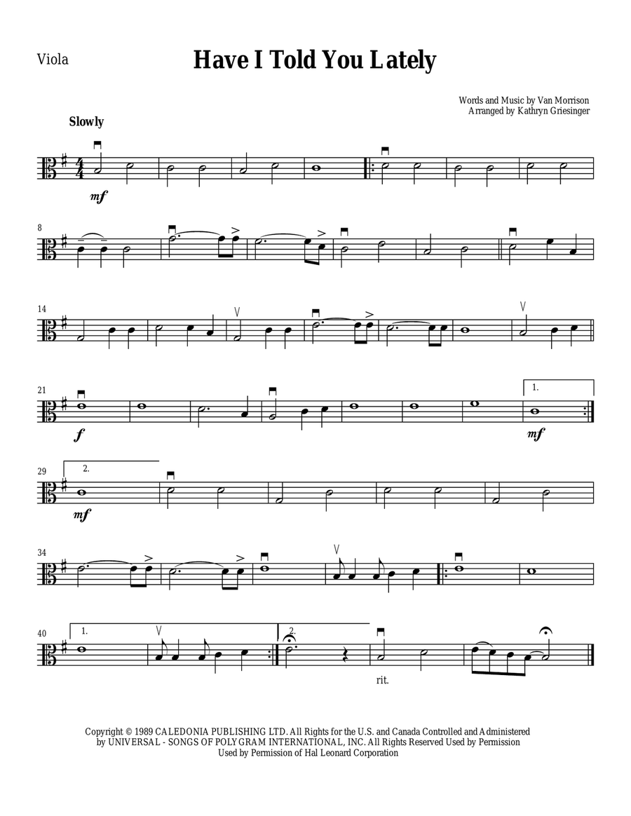Have I Told You Lately String Quartet scores gallery preview page 3