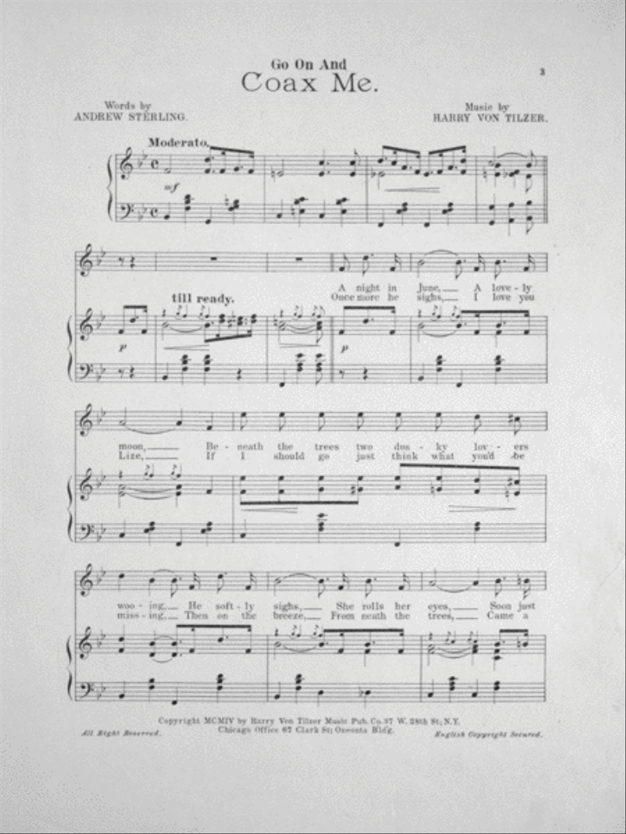 Go On and Coax Me Voice scores gallery preview page 2