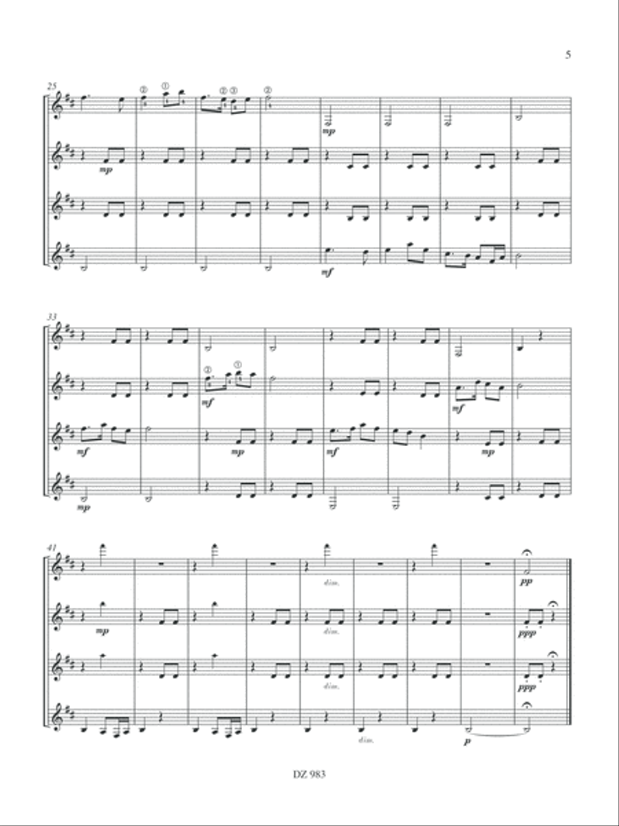Musique facile pour 4 guitares - Japon (Les saisons japonaises, vol. 3) Guitar Ensemble scores gallery preview page 5