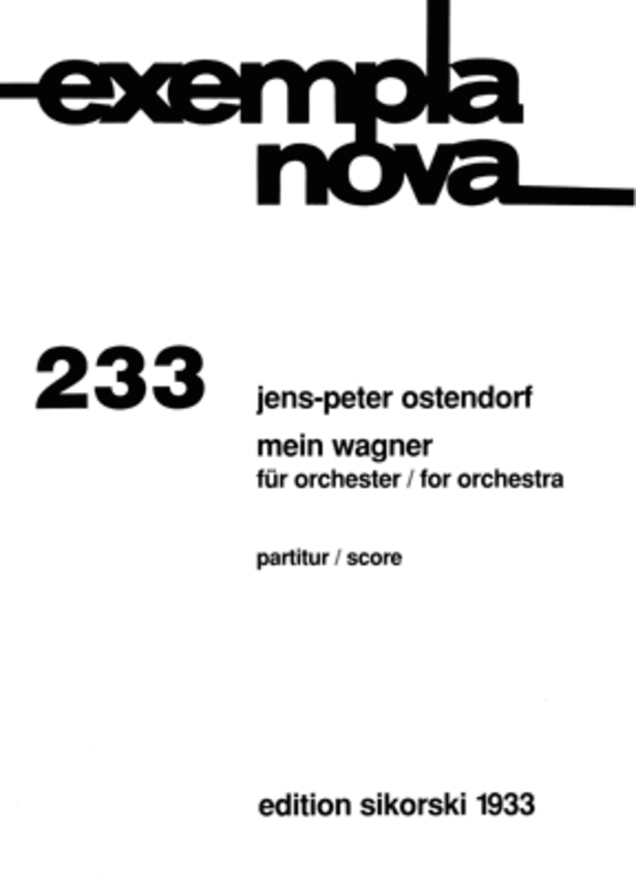 Mein Wagner (my Wagner) For Orchestra Study Score Orchestra scores gallery preview page 1