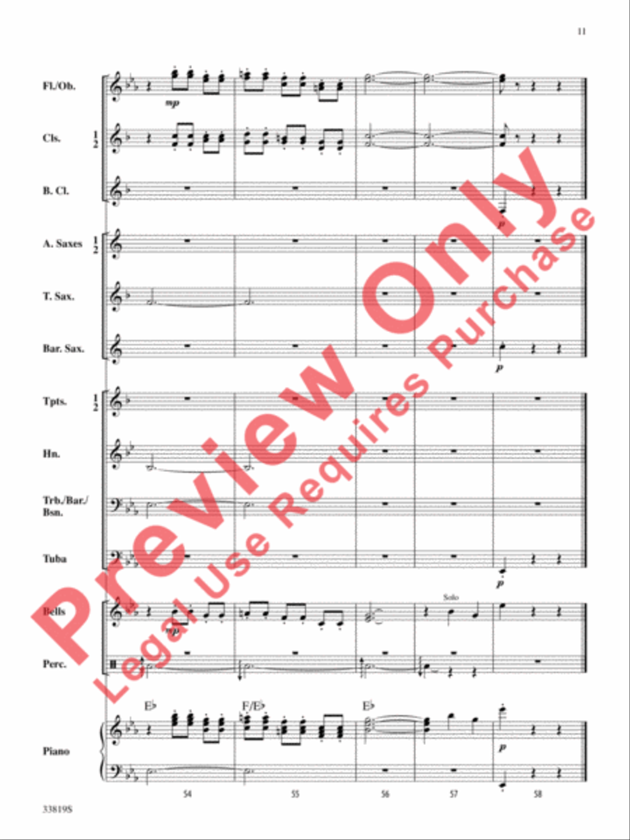Snow Globe Concert Band scores gallery preview page 12