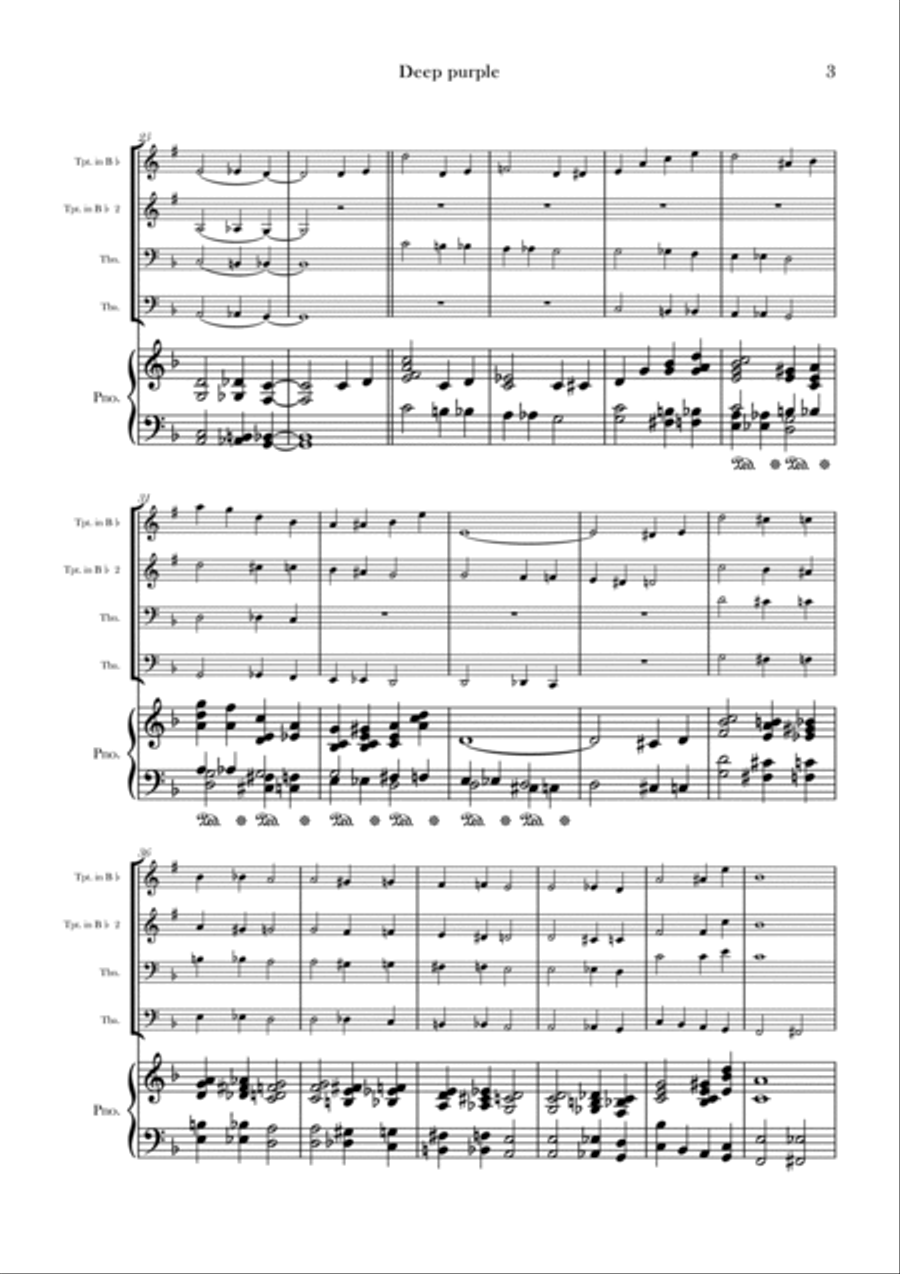 Deep Purple Brass Quartet scores gallery preview page 3