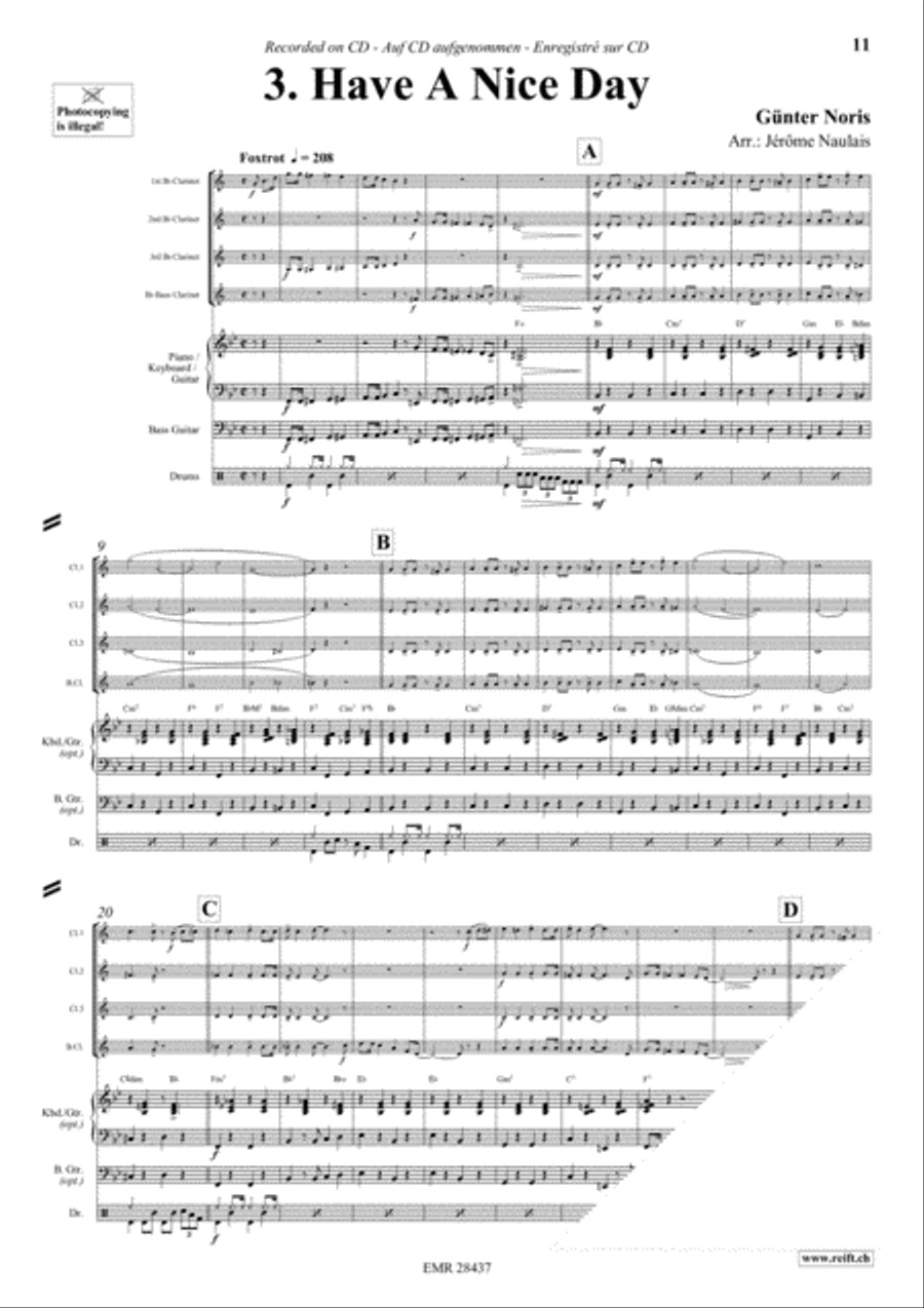 Let's Dance Volume 3 Let's Dance Volume 3 Clarinet Quartet scores gallery preview page 5