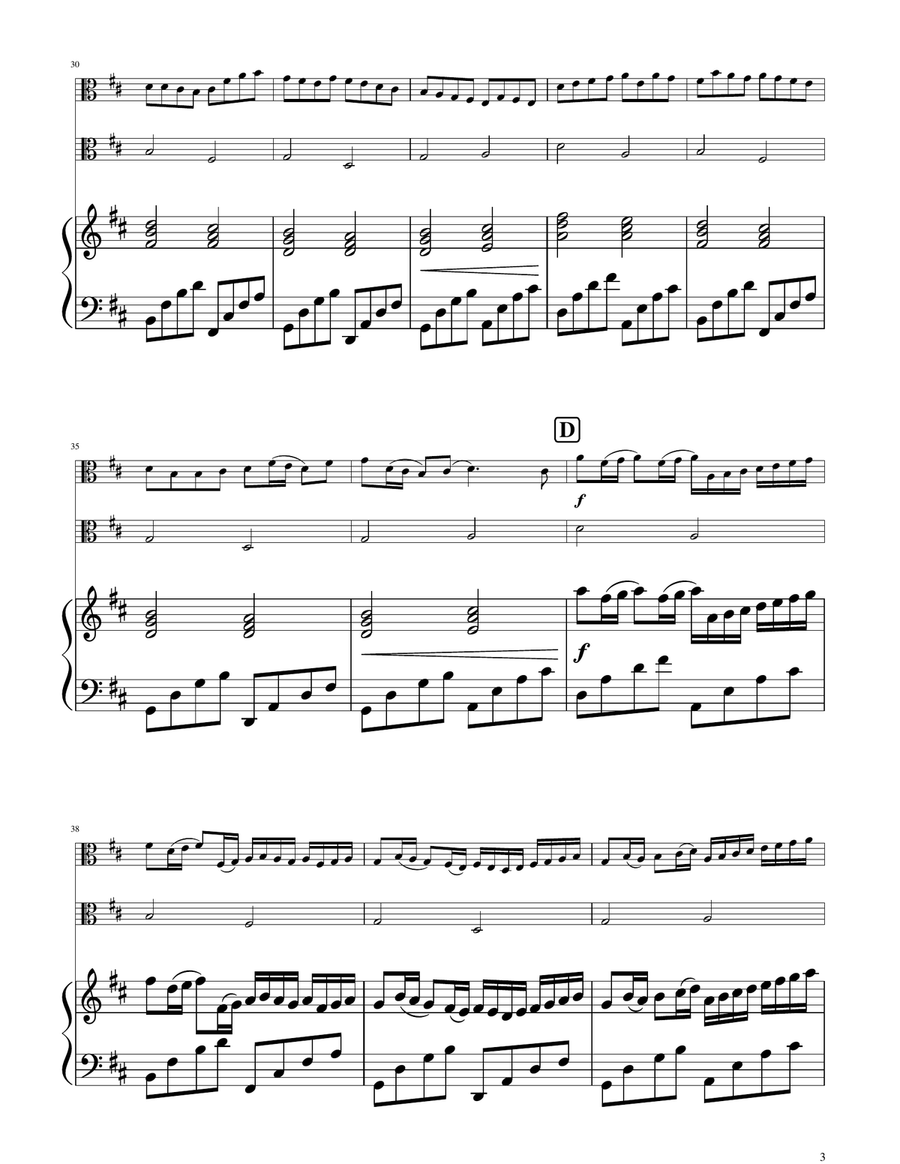 Canon in D - Viola Duet String Duet scores gallery preview page 3