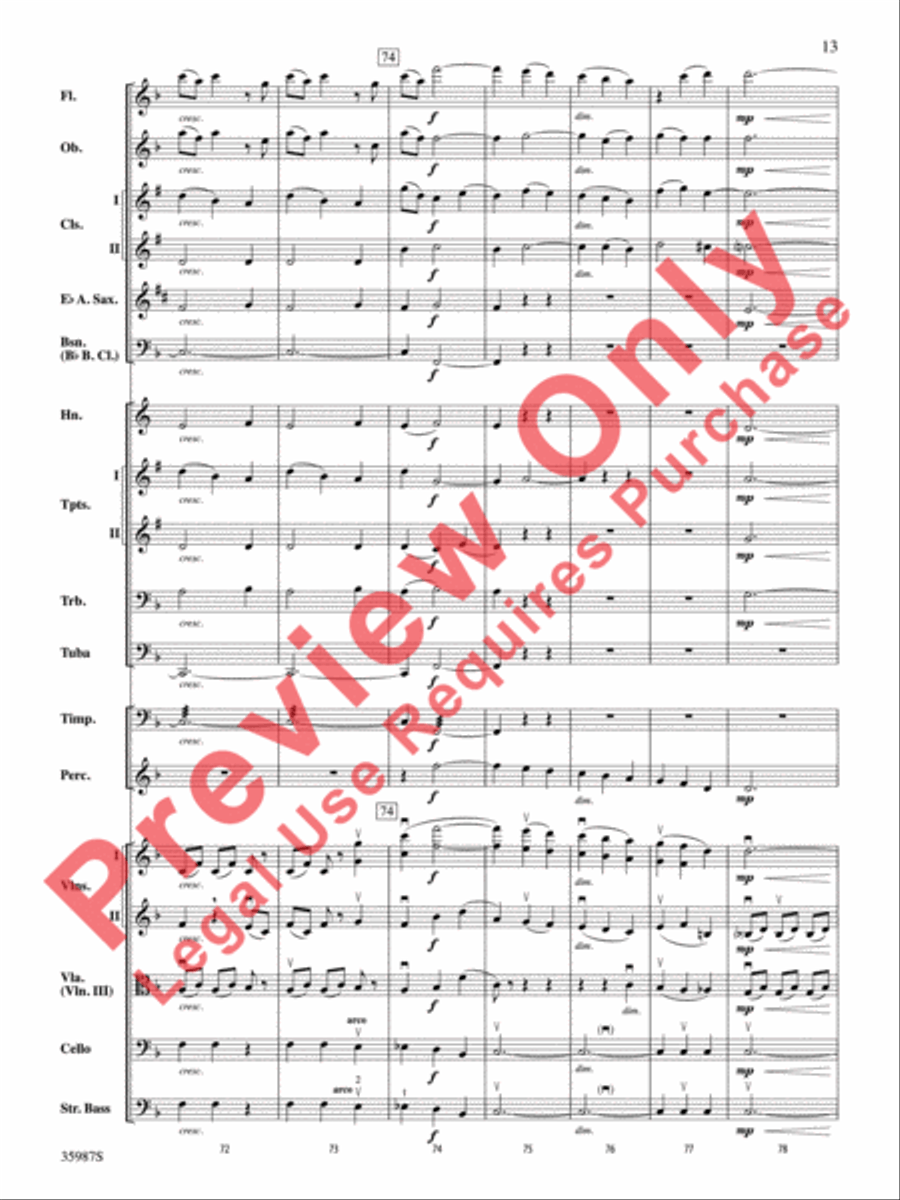 Nocturne Full Orchestra scores gallery preview page 14