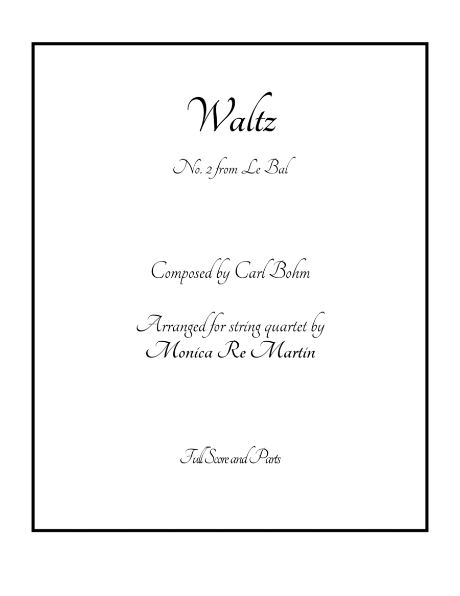 Waltz (No. 2) from Le Bal String Quartet scores gallery preview page 1
