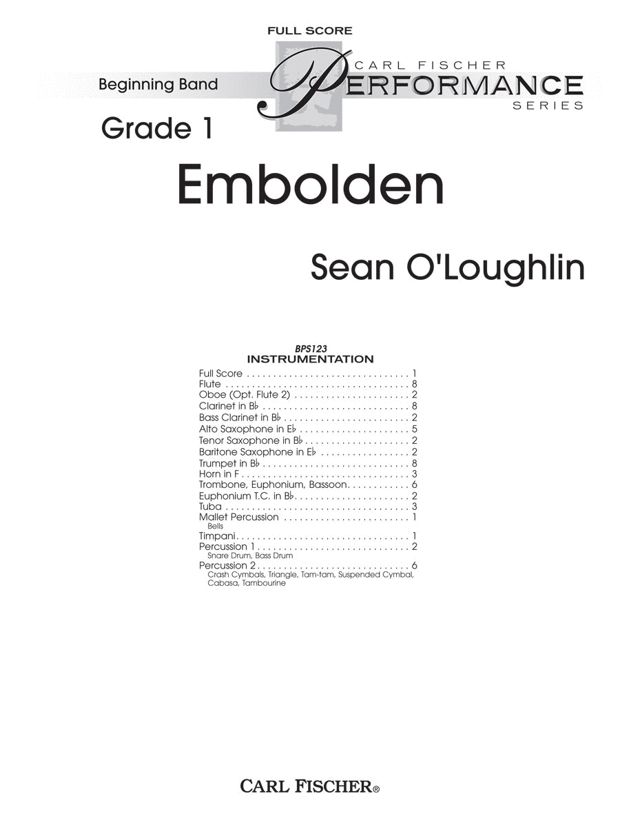 Embolden Concert Band scores gallery preview page 1