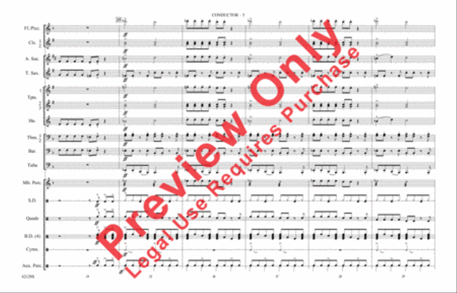 Workin' for a Livin' Marching Band scores gallery preview page 6