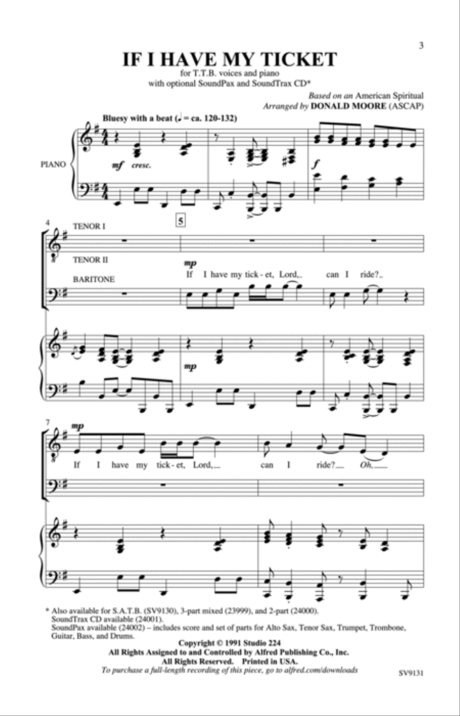 If I Have My Ticket TTB scores gallery preview page 2