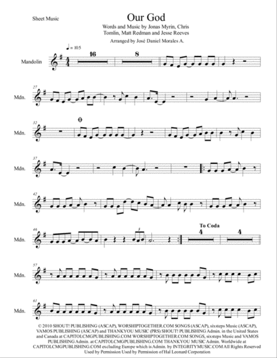 Our God Small Ensemble scores gallery preview page 1