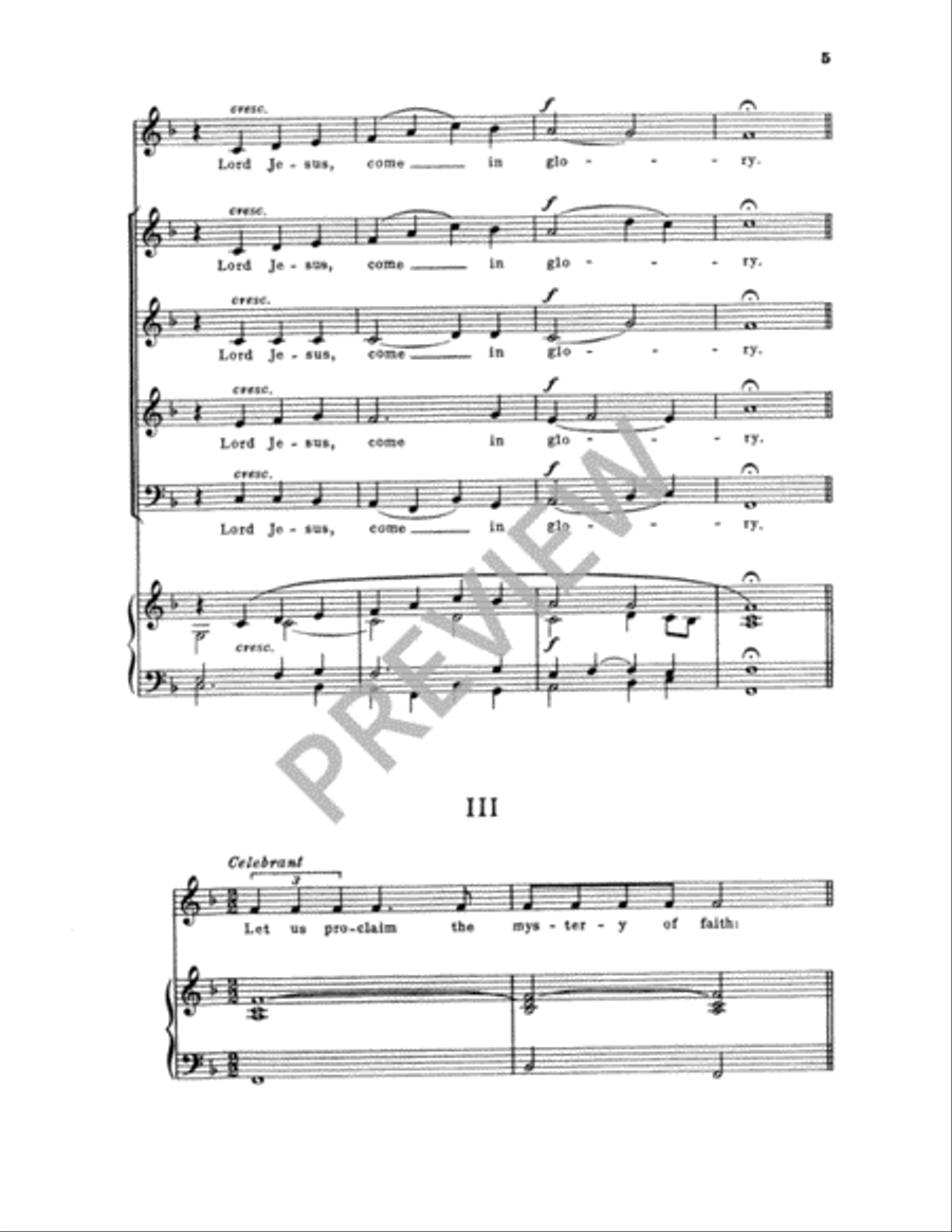 Memorial Acclamations I–IV 4-Part scores gallery preview page 7