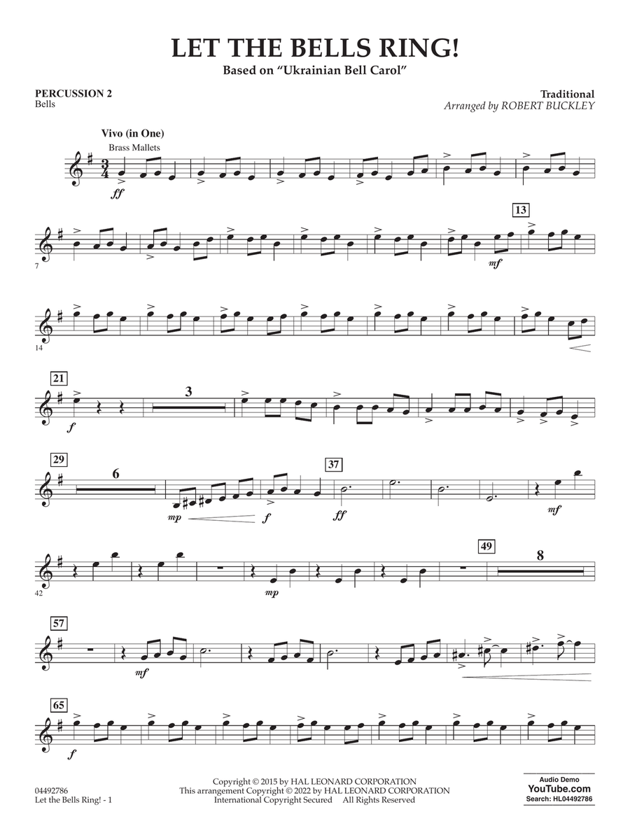 Let The Bells Ring! - Percussion 2 String Orchestra scores gallery preview page 1