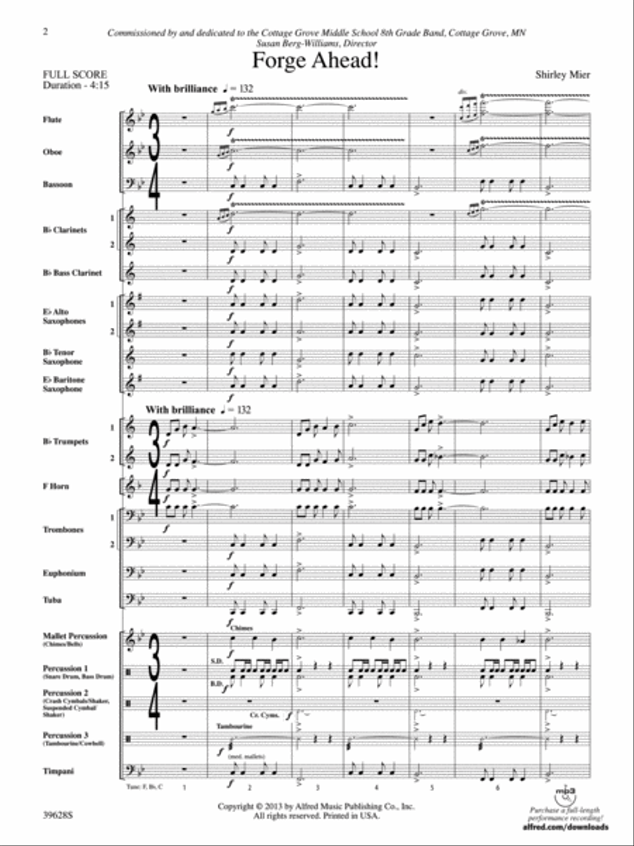 Forge Ahead!: Score Forge Ahead!: Score Concert Band scores gallery preview page 2