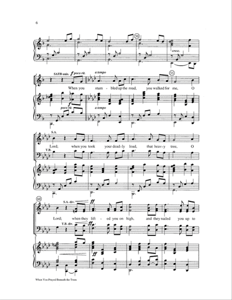 When You Prayed Beneath the Trees 4-Part scores gallery preview page 6