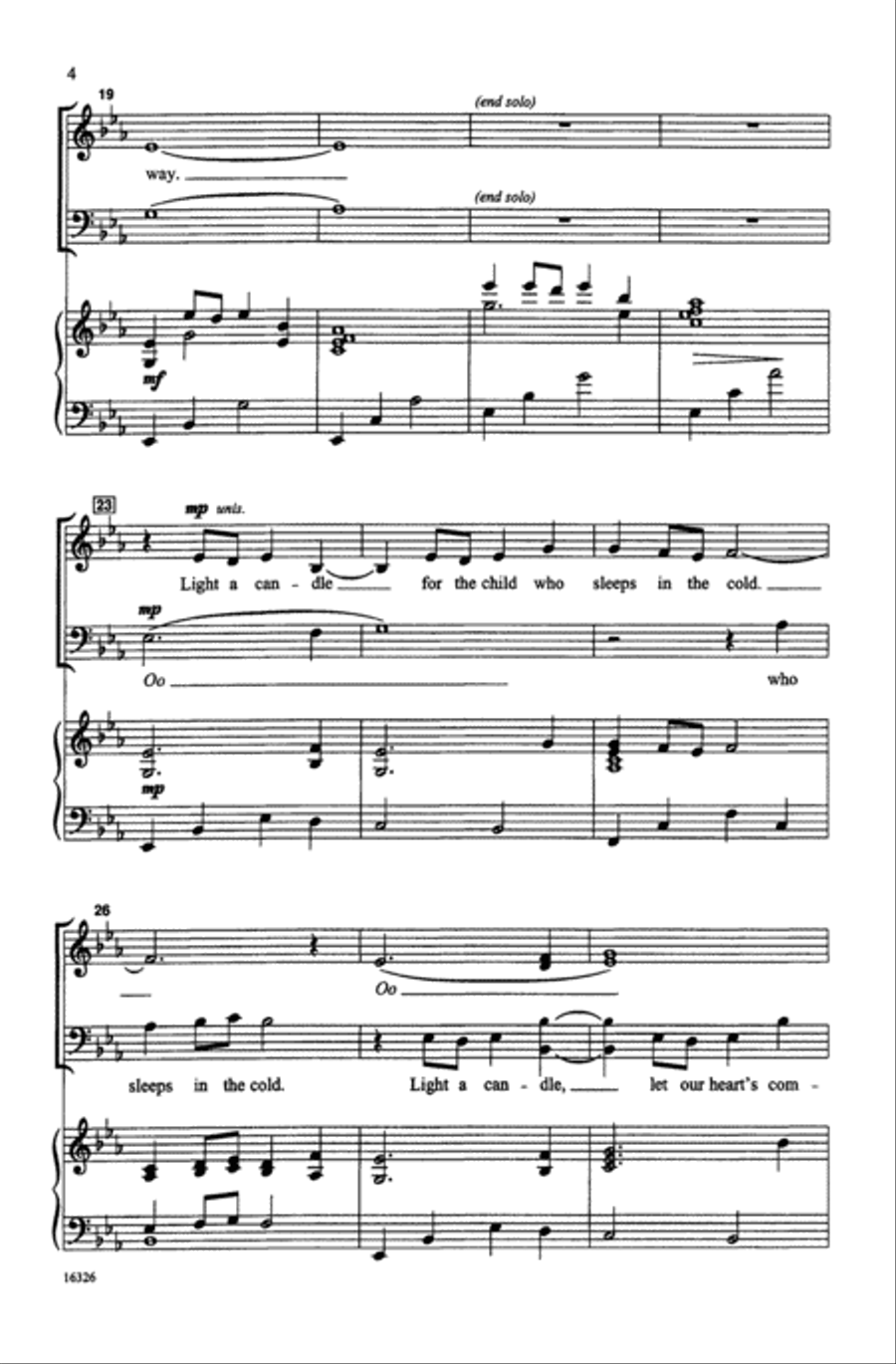 Light a Candle Choir scores gallery preview page 3