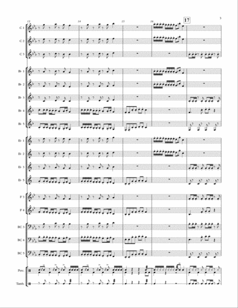 Twinkle Variants - Adaptable Quintet for Winds Concert Band scores gallery preview page 3