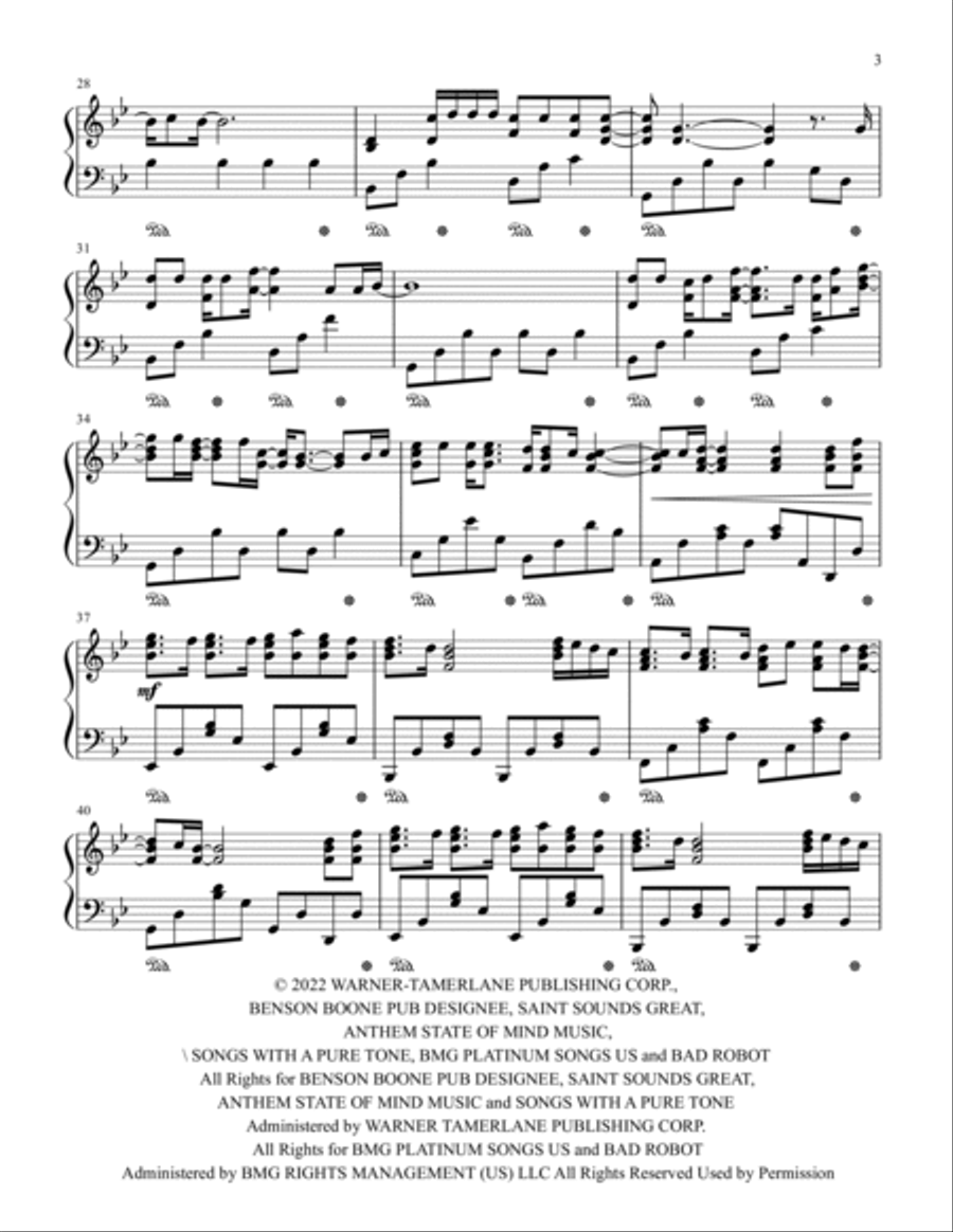 In The Stars Piano Solo scores gallery preview page 3