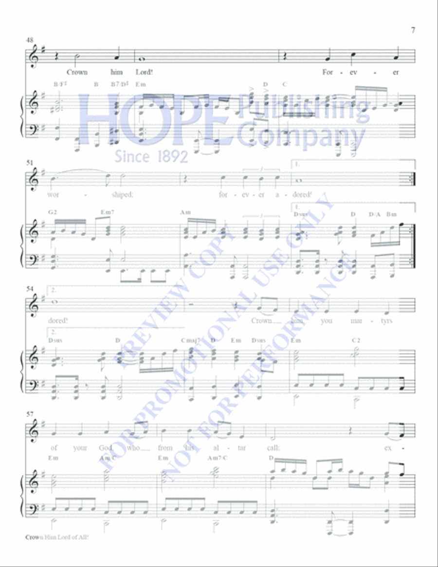 Crown Him Lord of All! Solo Choir scores gallery preview page 7