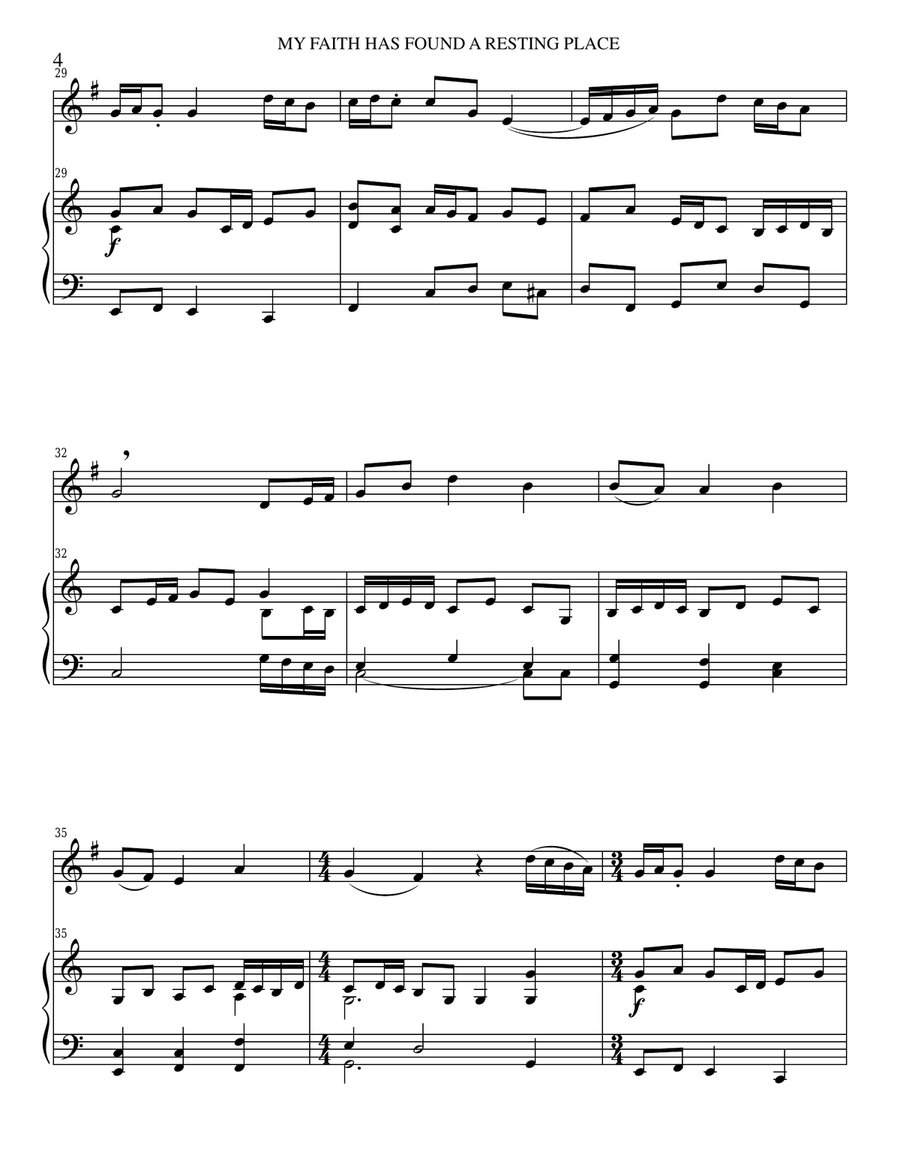 My Faith Has Found a Resting Place (F Hrn Piano and F Hrn part) Brass Duet scores gallery preview page 4
