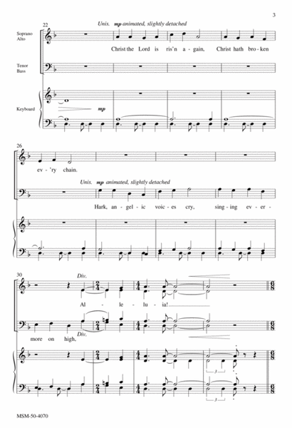 Christ the Lord Is Risen Again (Downloadable Choral Score)
