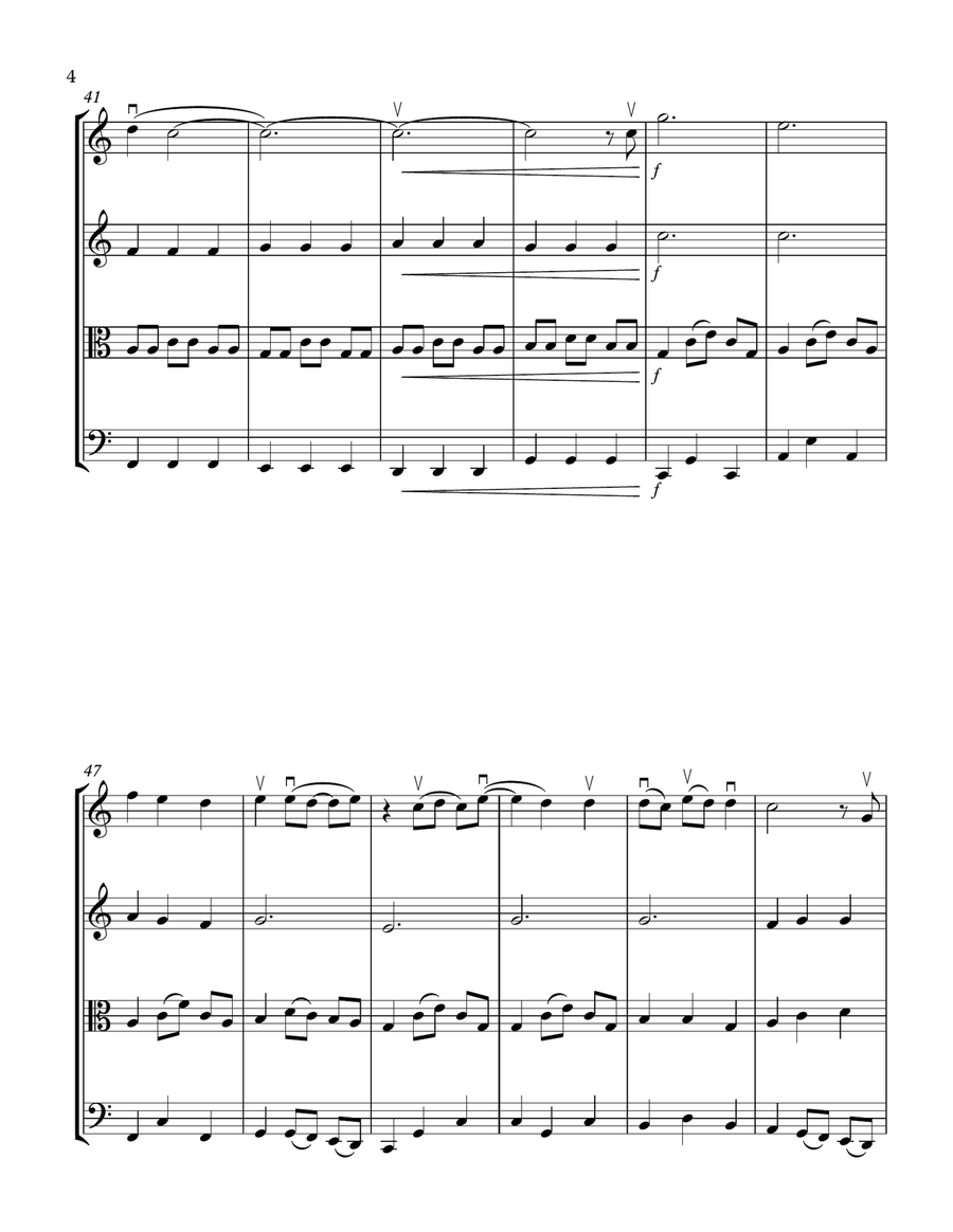 I'll Be String Quartet scores gallery preview page 4