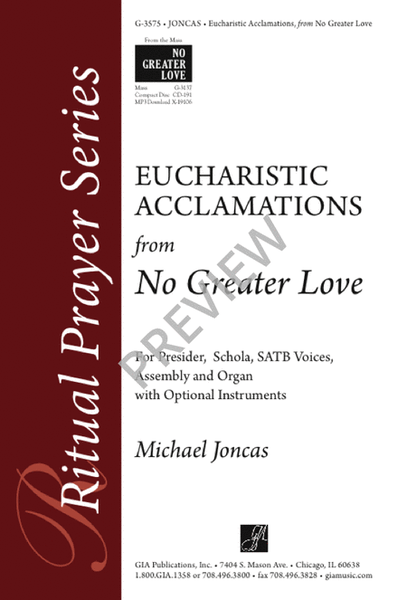 Eucharistic Acclamations from "No Greater Love" image number null