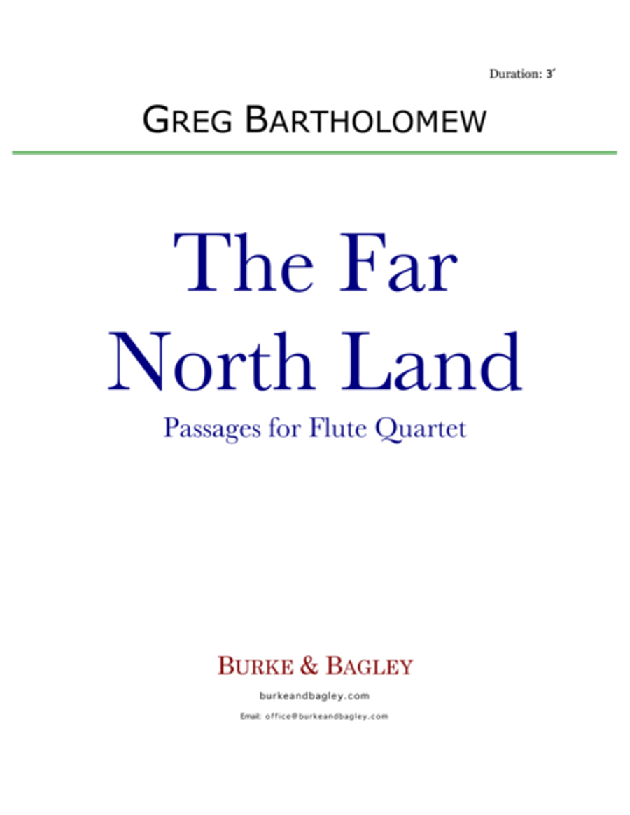The Far North Land: Passages for Flute Quartet Flute Quartet scores gallery preview page 1